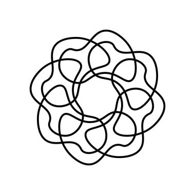 Çiçek çizgisi çiz. Vektör illüstrasyonu.