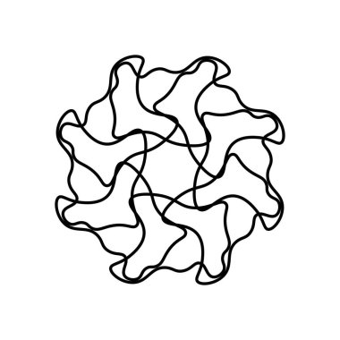 Çiçek çizgisi çiz. Vektör illüstrasyonu.