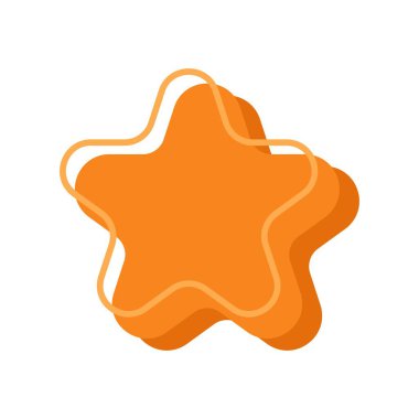 Yıldız ve çizgi ikonu. Vektör illüstrasyonu.