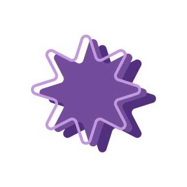 Yıldız ve çizgi ikonu. Vektör illüstrasyonu.