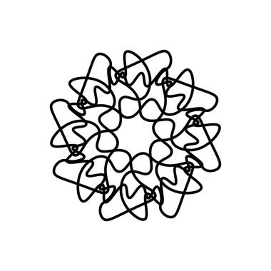 Çiçek çizgisi çiz. Vektör illüstrasyonu.