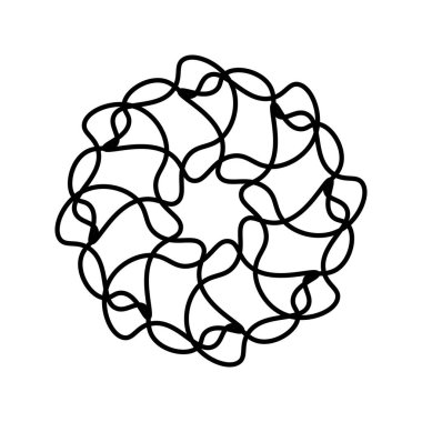 Çiçek çizgisi çiz. Vektör illüstrasyonu.