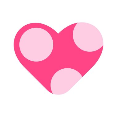 Pembe kalp, basit bir ikon. Vektör illüstrasyonu.