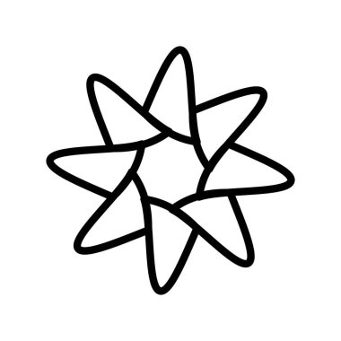 Siyah, çiçek kalınlığında çizgi çiz. Vektör illüstrasyonu.