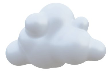 White cloud 3d. 3d rendering.