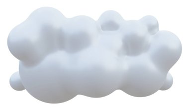 White cloud 3d. 3d rendering.