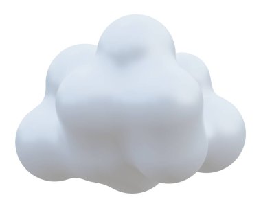 White cloud 3d. 3d rendering.