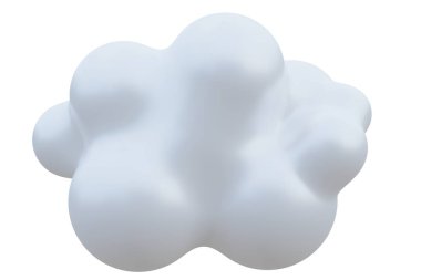 White cloud 3d. 3d rendering.