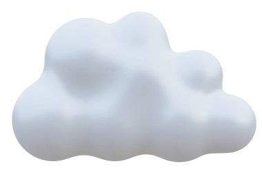 White cloud 3d. 3d rendering.