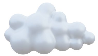 White cloud 3d. 3d rendering.