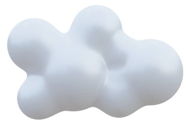 White cloud 3d. 3d rendering.