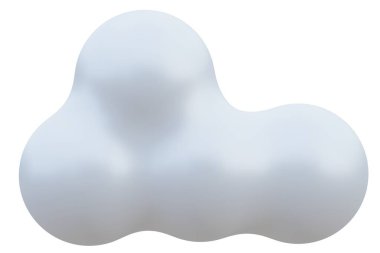 White cloud 3d. 3d rendering.