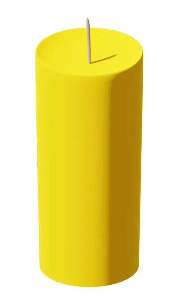 Κίτρινη Διακόσμηση Κερί Απόδοση — Φωτογραφία Αρχείου