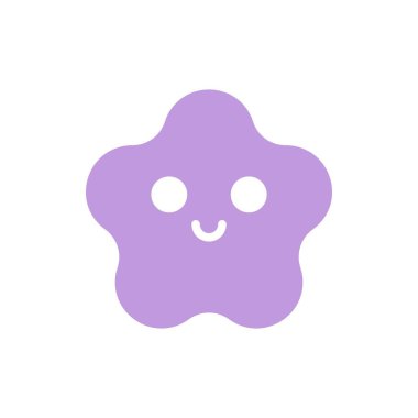 Gülen yıldız şekilli çizgi film. Vektör illüstrasyonu.