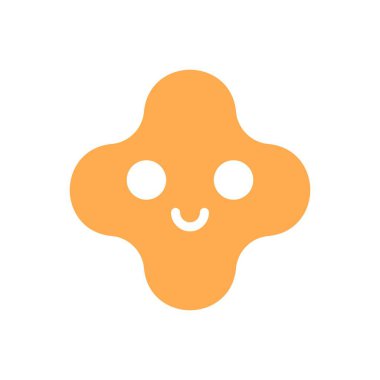 Gülen yıldız şekilli çizgi film. Vektör illüstrasyonu.