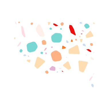 Köşe parçacıklarını şekillendirin. Vektör illüstrasyonu.