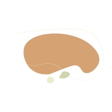 Soyut biçim, doğa organik. Vektör illüstrasyonu.