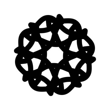 Siyah, çiçek kalınlığında çizgi çiz. Vektör illüstrasyonu.