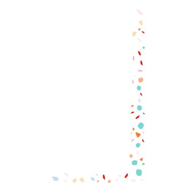 Köşe parçacıklarını şekillendirin. Vektör illüstrasyonu.