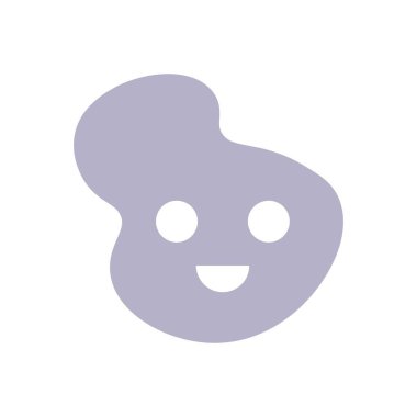 Gülümse, şekil simgesi. Vektör illüstrasyonu.