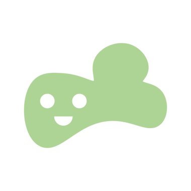 Gülümse, şekil simgesi. Vektör illüstrasyonu.