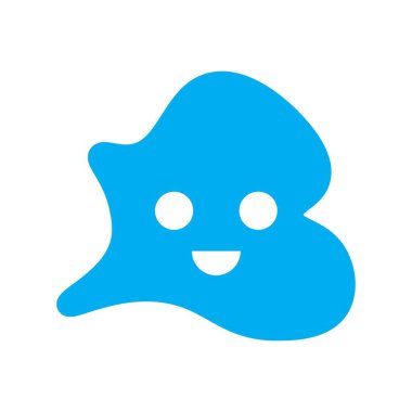 Gülümse, şekil simgesi. Vektör illüstrasyonu.