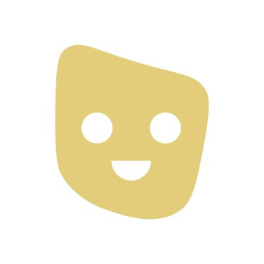 Gülümse, şekil simgesi. Vektör illüstrasyonu.