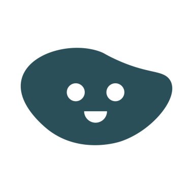 Gülümse, şekil simgesi. Vektör illüstrasyonu.