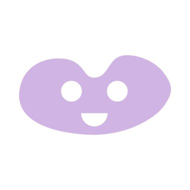 Gülümse, şekil simgesi. Vektör illüstrasyonu.