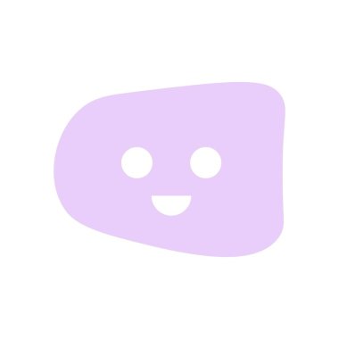 Gülümse, şekil simgesi. Vektör illüstrasyonu.