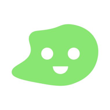 Gülümse, şekil simgesi. Vektör illüstrasyonu.