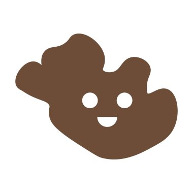 Gülümse, şekil simgesi. Vektör illüstrasyonu.