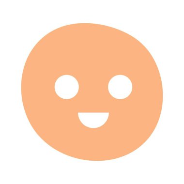 Gülümse, şekil simgesi. Vektör illüstrasyonu.