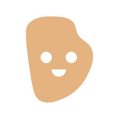 Gülümse, şekil simgesi. Vektör illüstrasyonu.