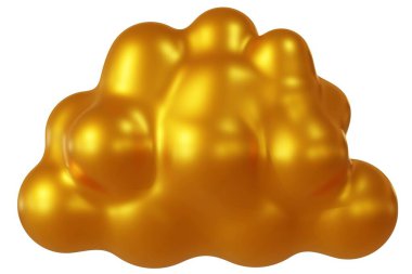 Altın bulut. 3d oluşturma.