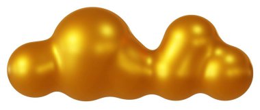 Altın bulut. 3d oluşturma.