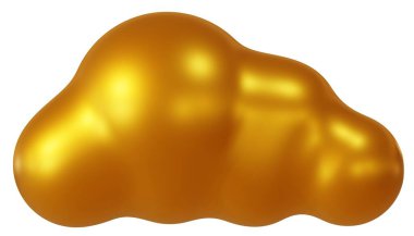 Altın bulut. 3d oluşturma.