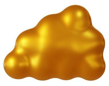 Altın bulut. 3d oluşturma.