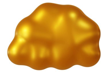 Altın bulut. 3d oluşturma.