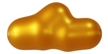 Altın bulut. 3d oluşturma.