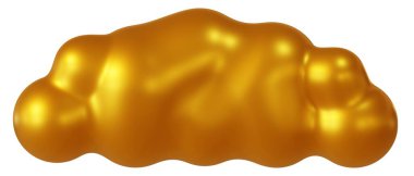 Altın bulut. 3d oluşturma.