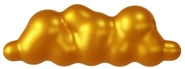 Altın bulut. 3d oluşturma.