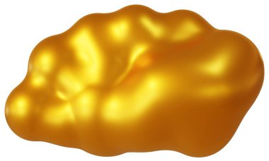 Altın bulut. 3d oluşturma.