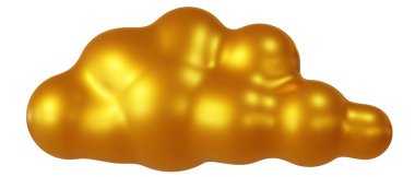 Altın bulut. 3d oluşturma.