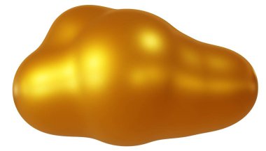 Altın bulut. 3d oluşturma.