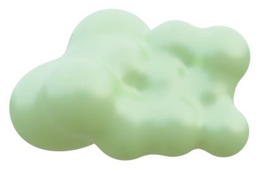 Yeşil bulut. 3d oluşturma.