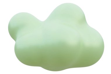 Yeşil bulut. 3d oluşturma.