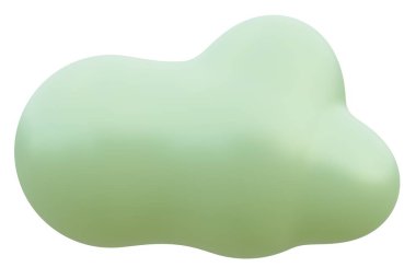 Yeşil bulut. 3d oluşturma.