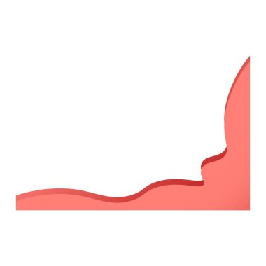 Kağıt köşeler için kırmızı eğimli şekiller. Vektör illüstrasyonu.