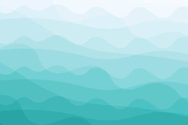 Soyut mavi ve yeşil eğimli dalga arkaplanı basit. Vektör illüstrasyonu.